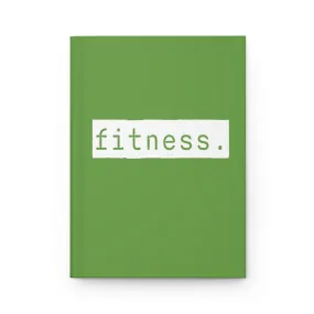 Fitness Green Matte Hardcover Journal | Workout Blank Book | Lined Notebook Diary Dream Log