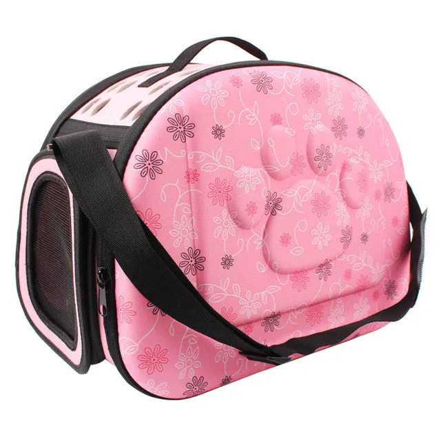 Foldable soft puppy carrier