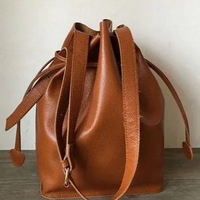 Genuine Leather Bucket Bag Shoulder Bag For Women Leather Crossbody Bag