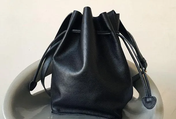 Genuine Leather Bucket Bag Shoulder Bag For Women Leather Crossbody Bag