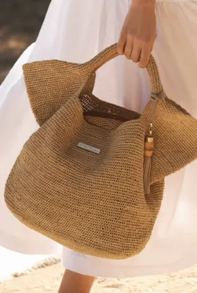 Grace Bay Medium Raffia Bucket Bag