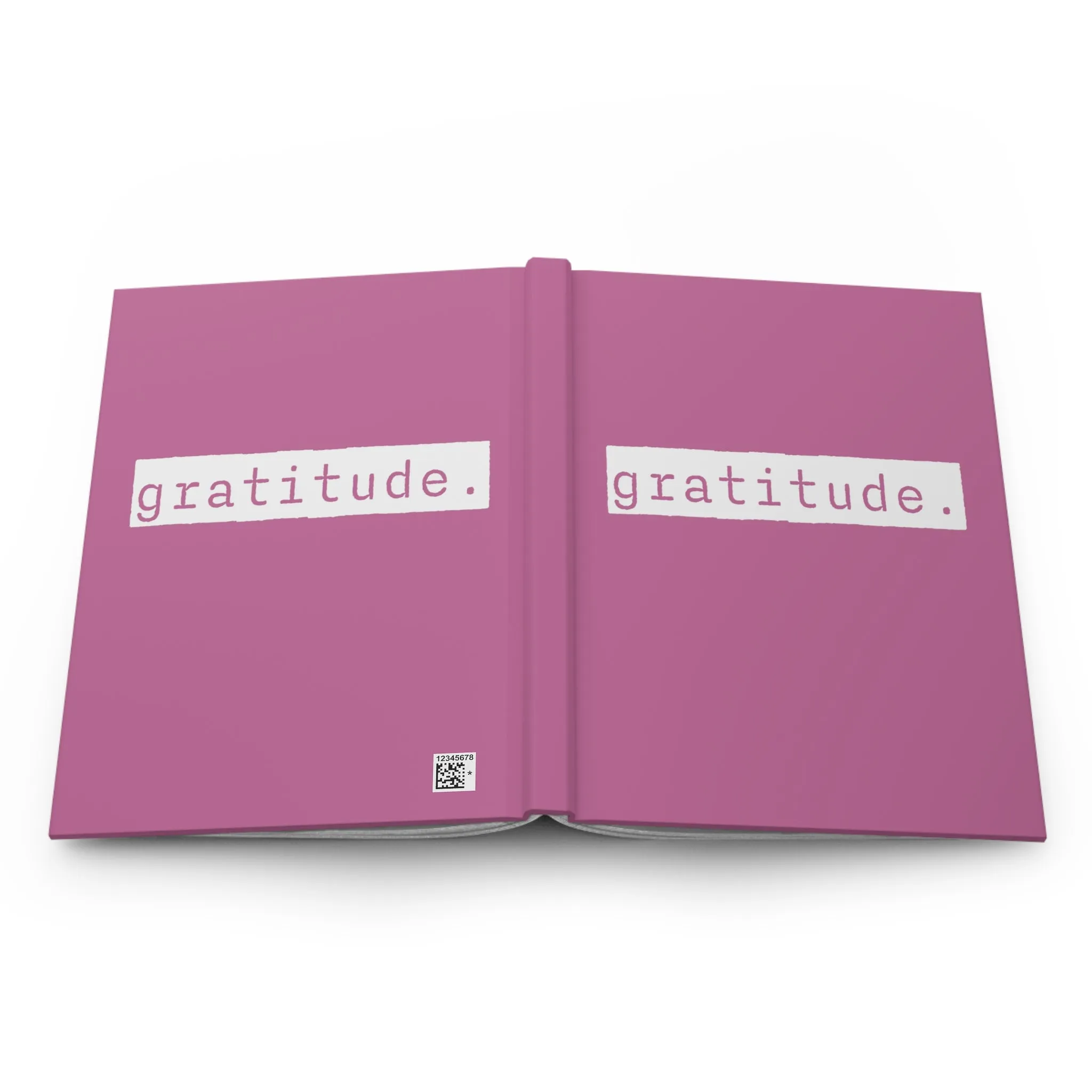 Gratitude Pink Matte Hardcover Journal | Thankful Blank Book | Lined Notebook Diary Dream Log