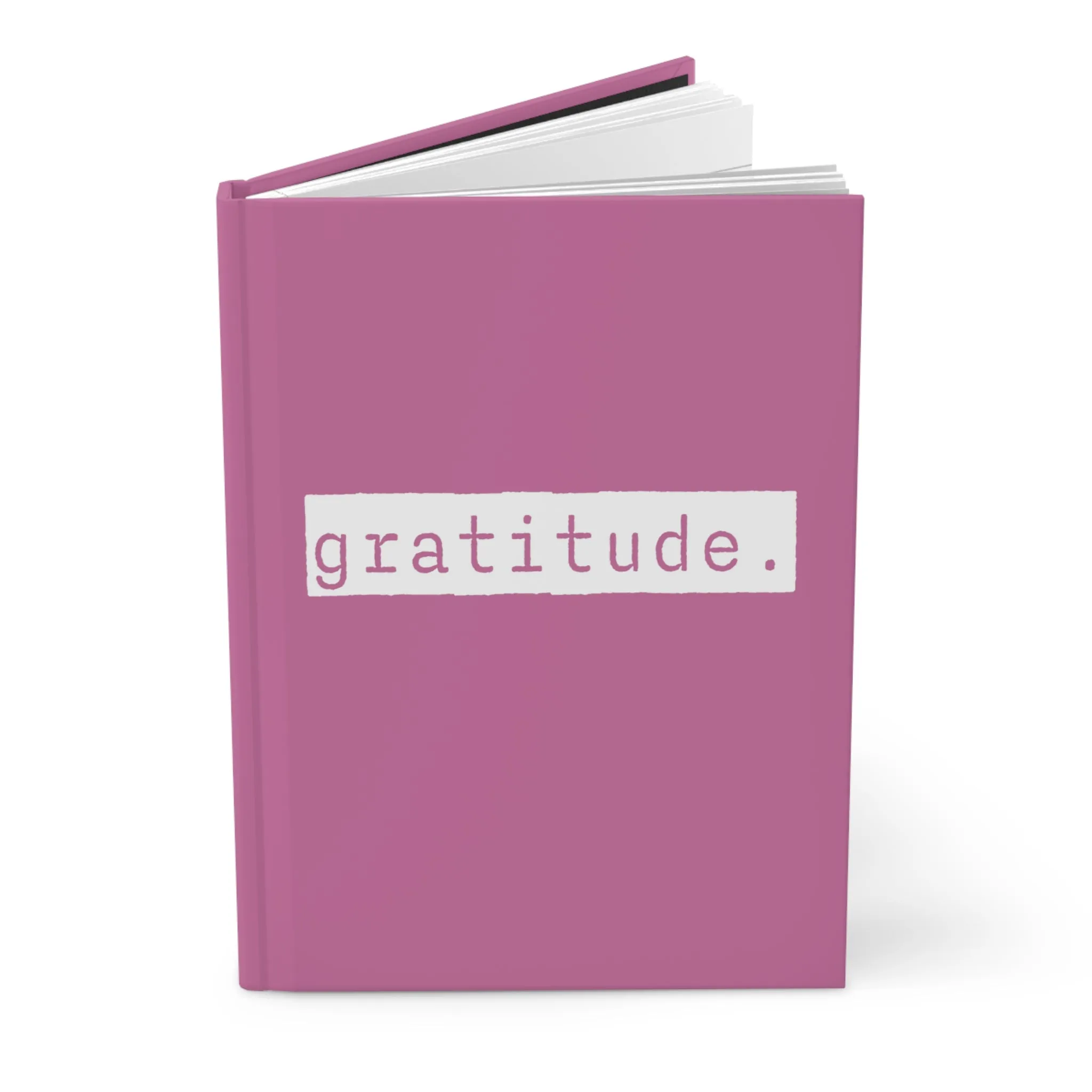 Gratitude Pink Matte Hardcover Journal | Thankful Blank Book | Lined Notebook Diary Dream Log