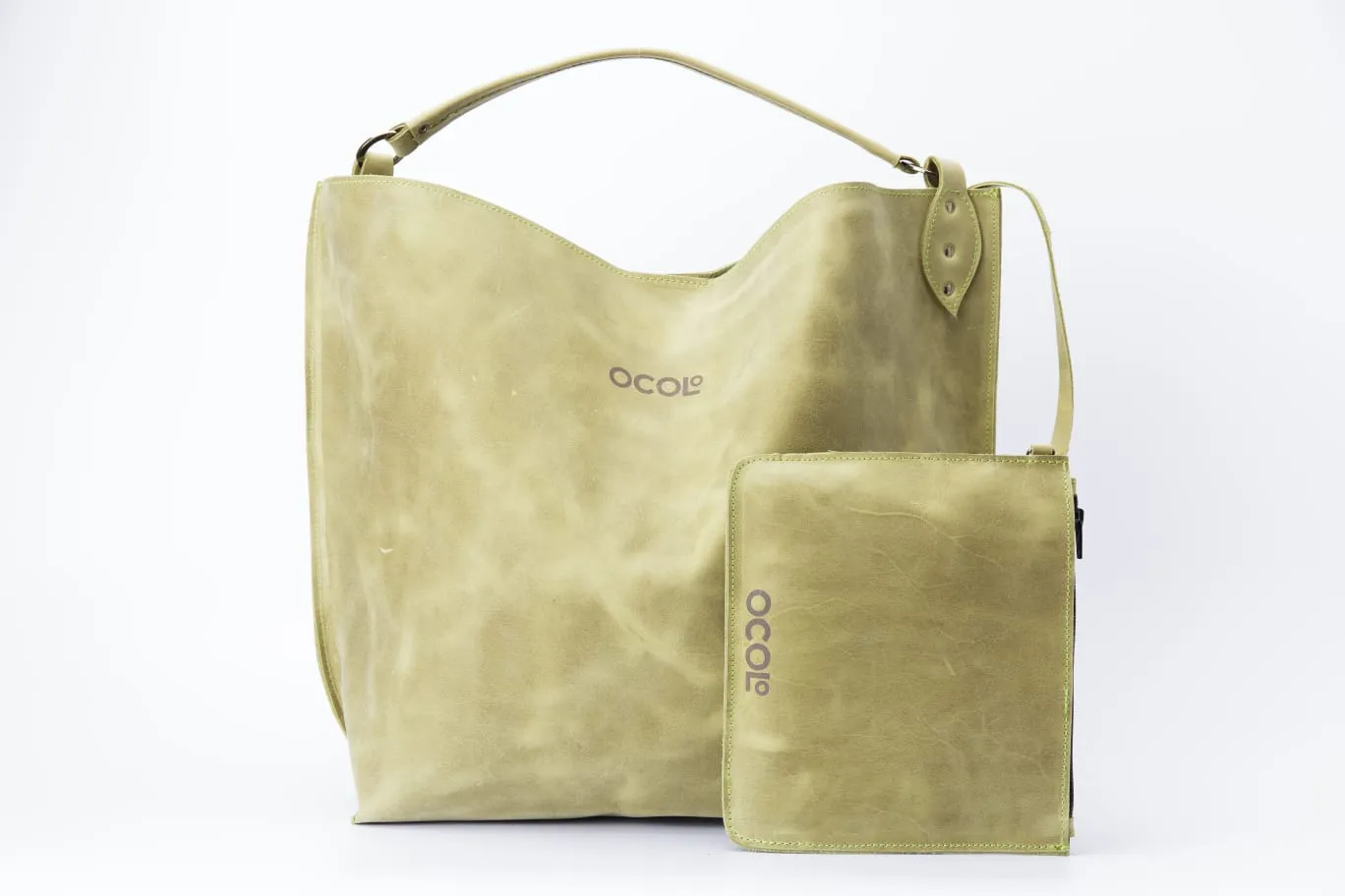 Green Tote Leather Bag