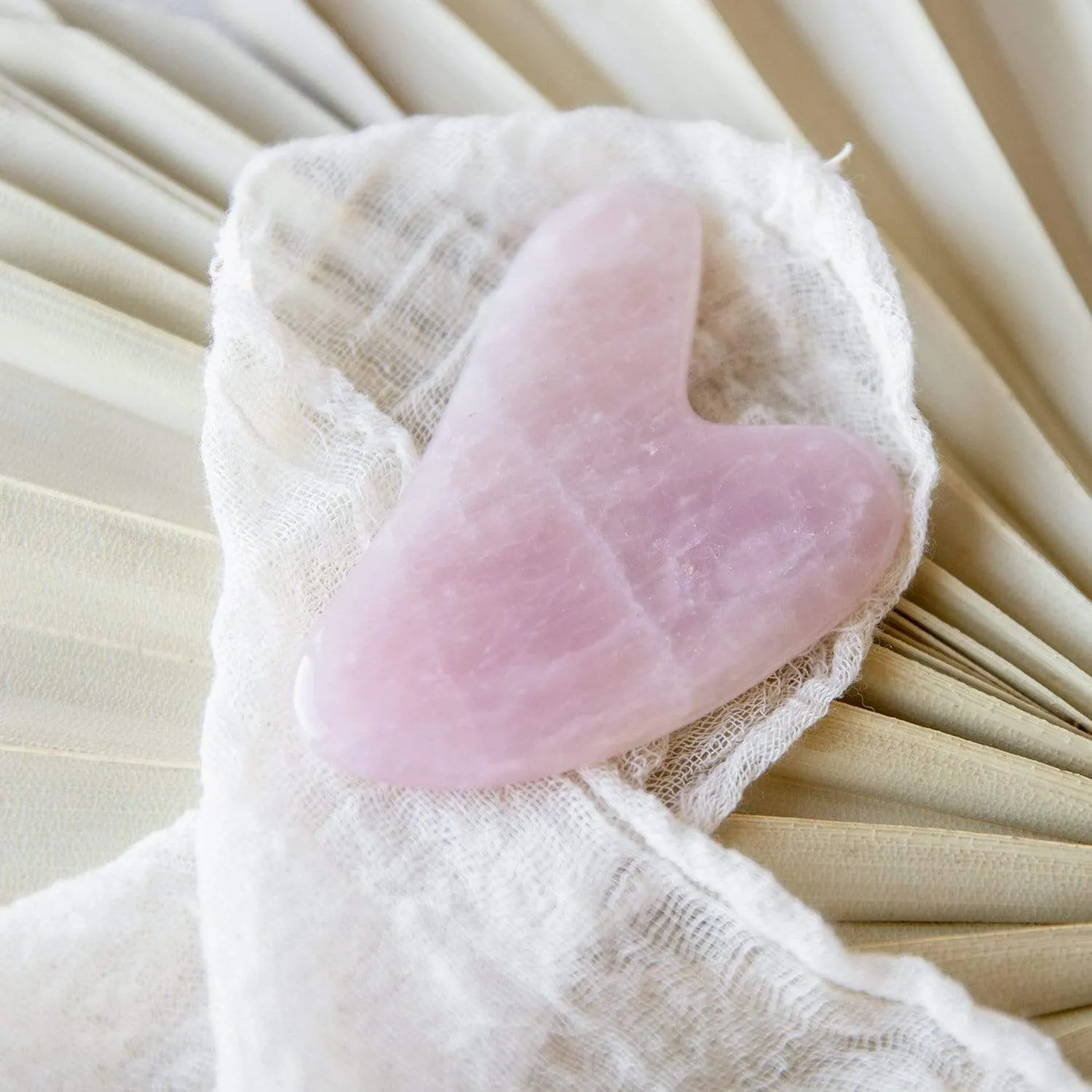 Gua Sha Facial Lifting Tool - Zero Waste Skincare, Plastic Free, Jade or Rose Quartz