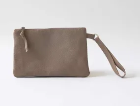 Harpers Italian Leather Pochette in Taupe