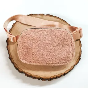 Headed to Aspen Sherpa Fanny Pack in Blush Pink