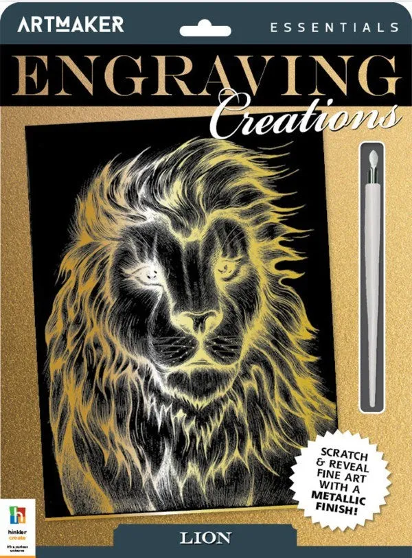 Hinkler Art Maker Essentials Engraving Art Wild Animals 3