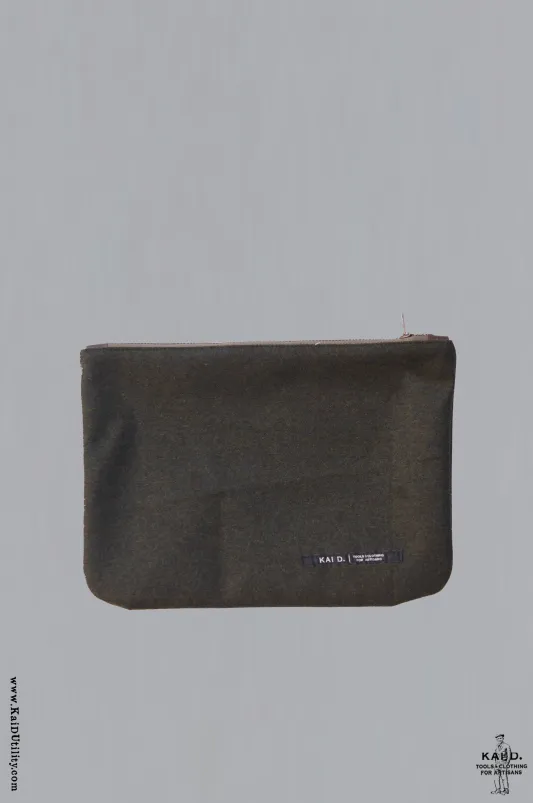 Hold All Utility Pouch - Green bonded wool