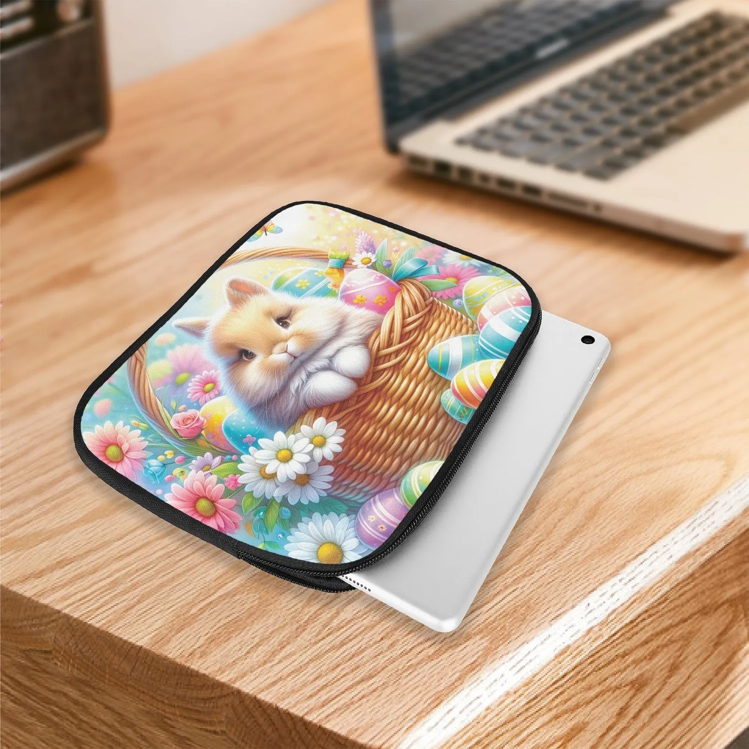 iPad Sleeve - Easter, Rabbit in Basket, awd-621