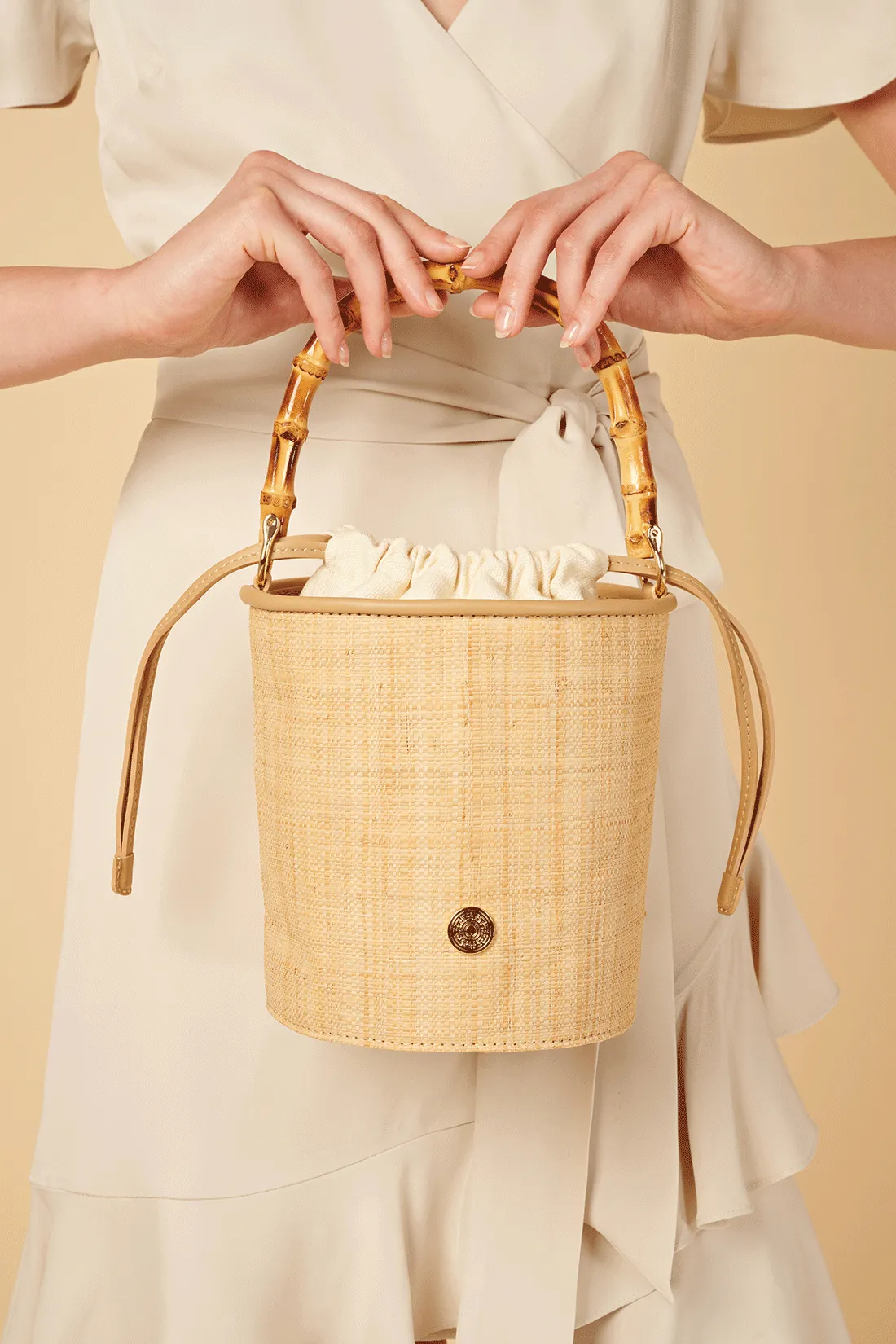 Kea Straw Bucket Bag