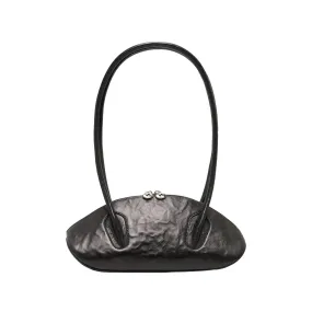 Large Dumpling Bowling Ball Underarm Bag In Black