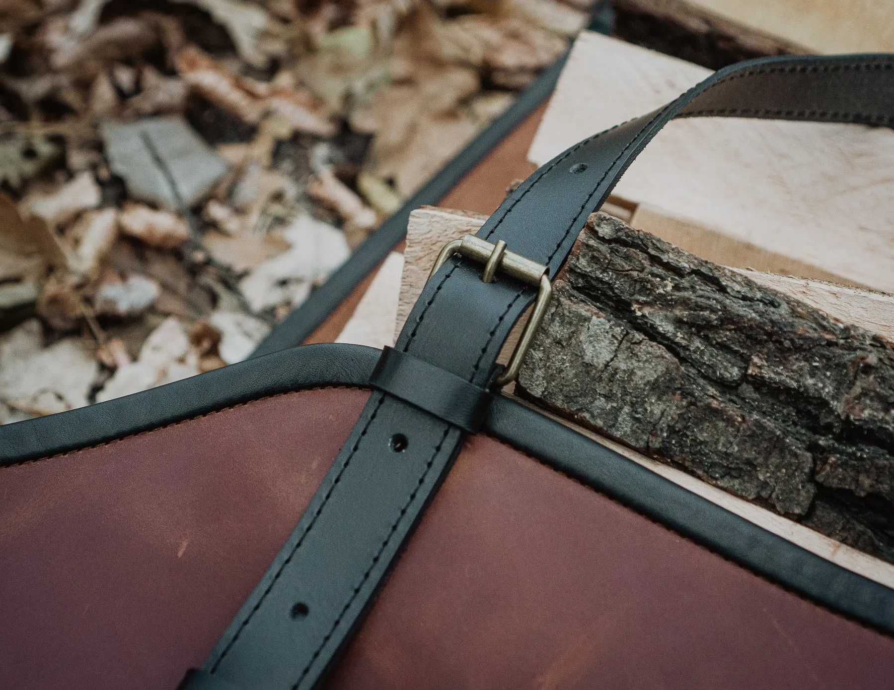 Leather Firewood Log Carrier | Handcrafted | Personalised Gift