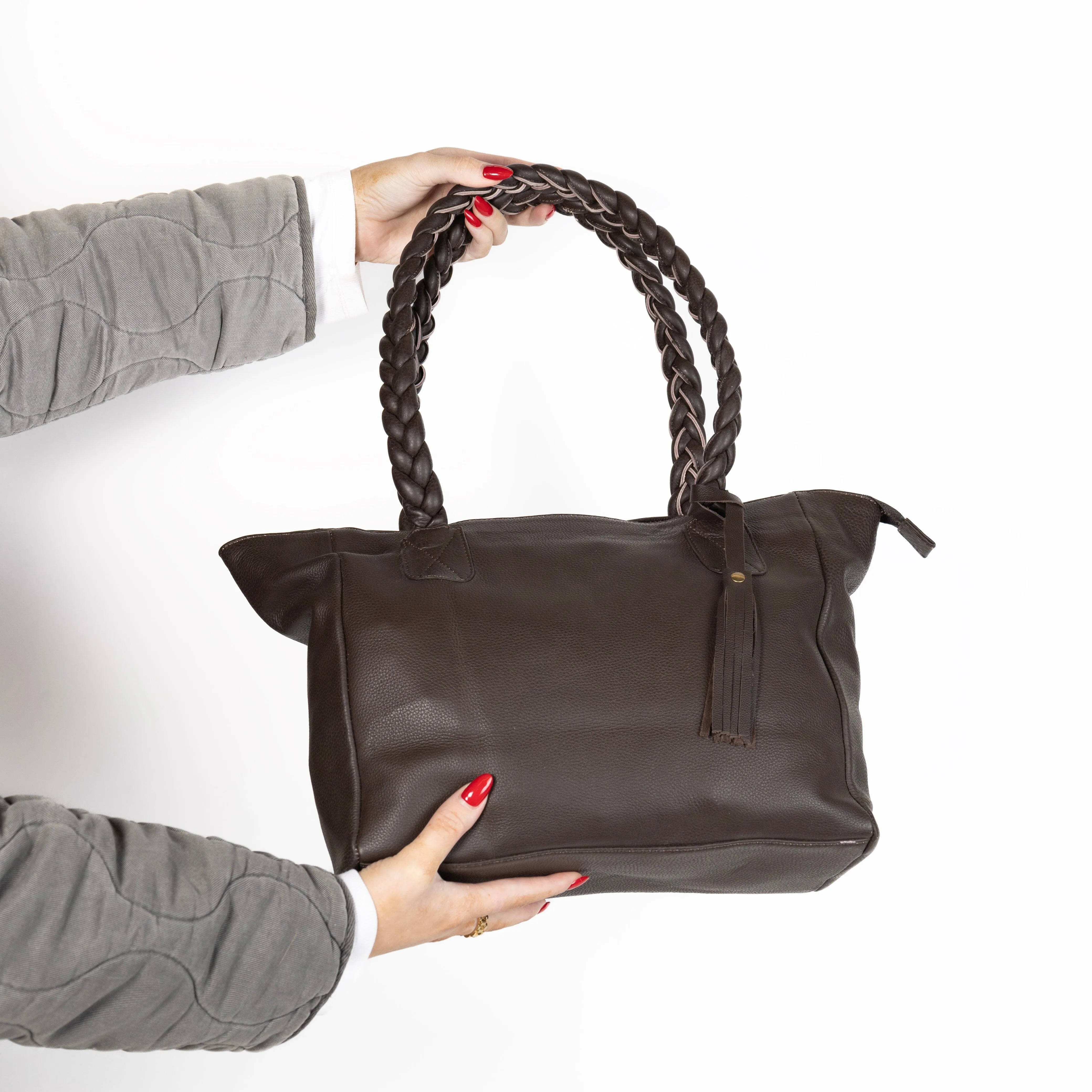 Leather Giddy Goat Tote