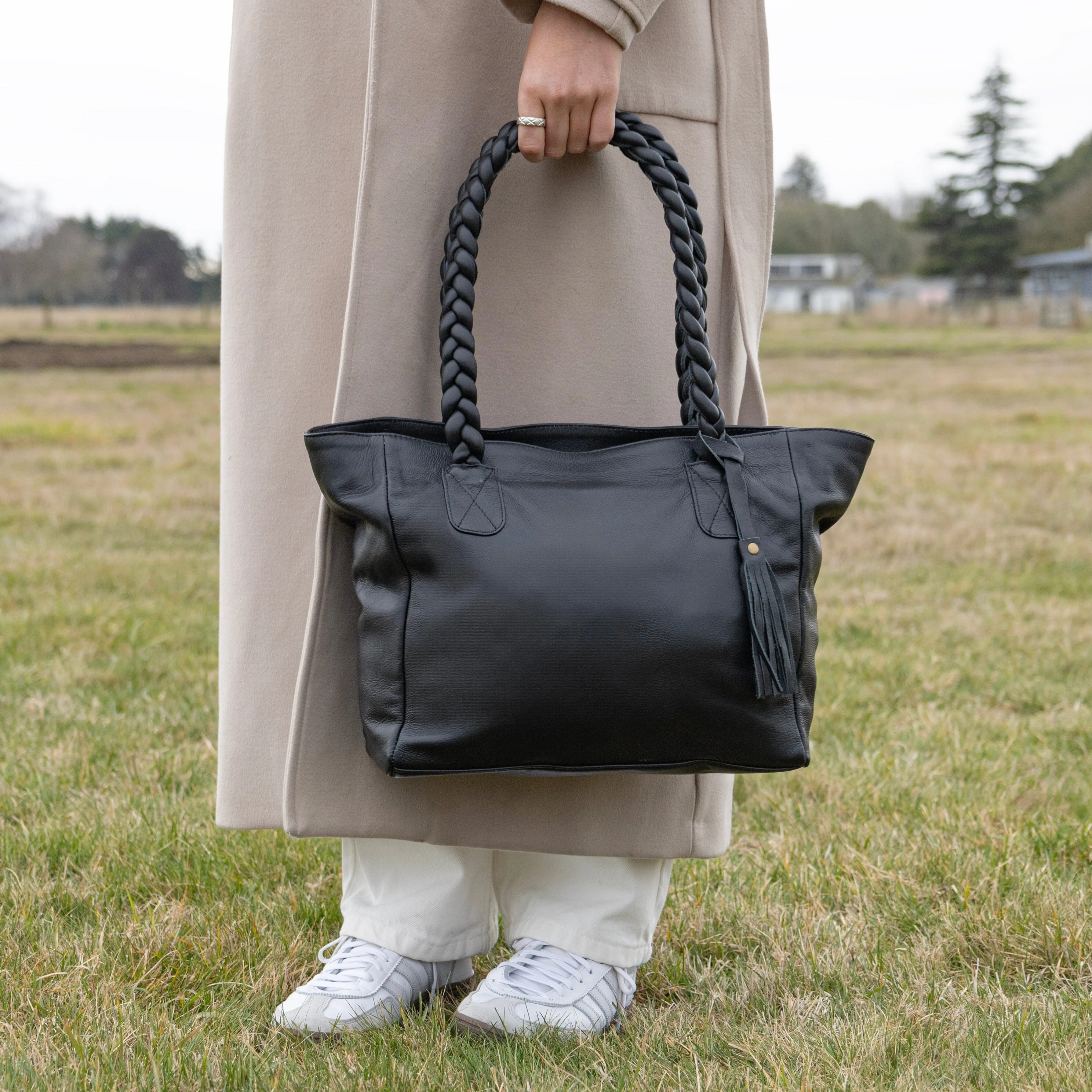 Leather Giddy Goat Tote