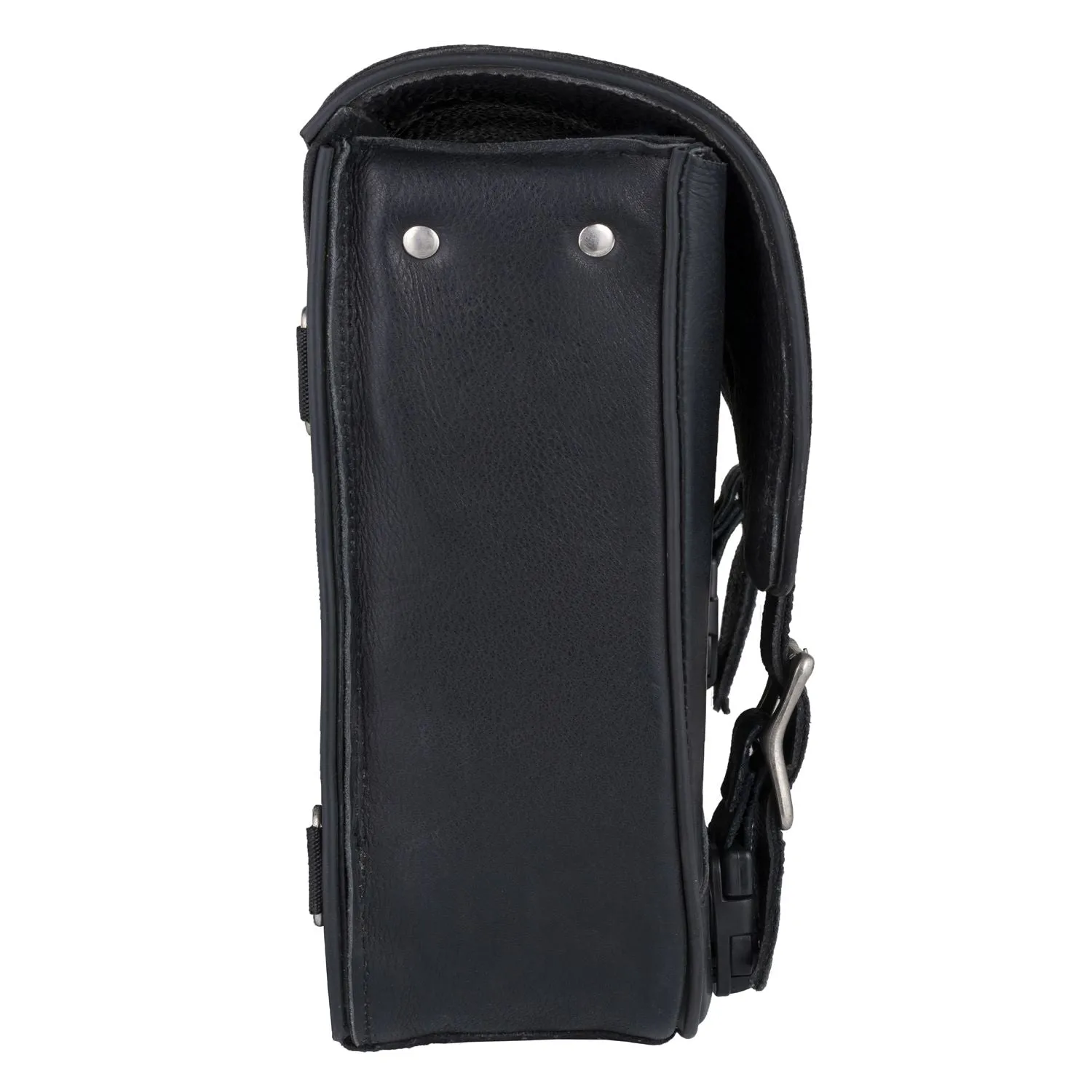 Leather Solo Swing Arm Bag Left Side