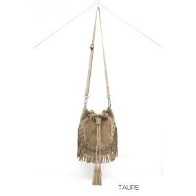 Leather/Suede Boho Bucket Bag