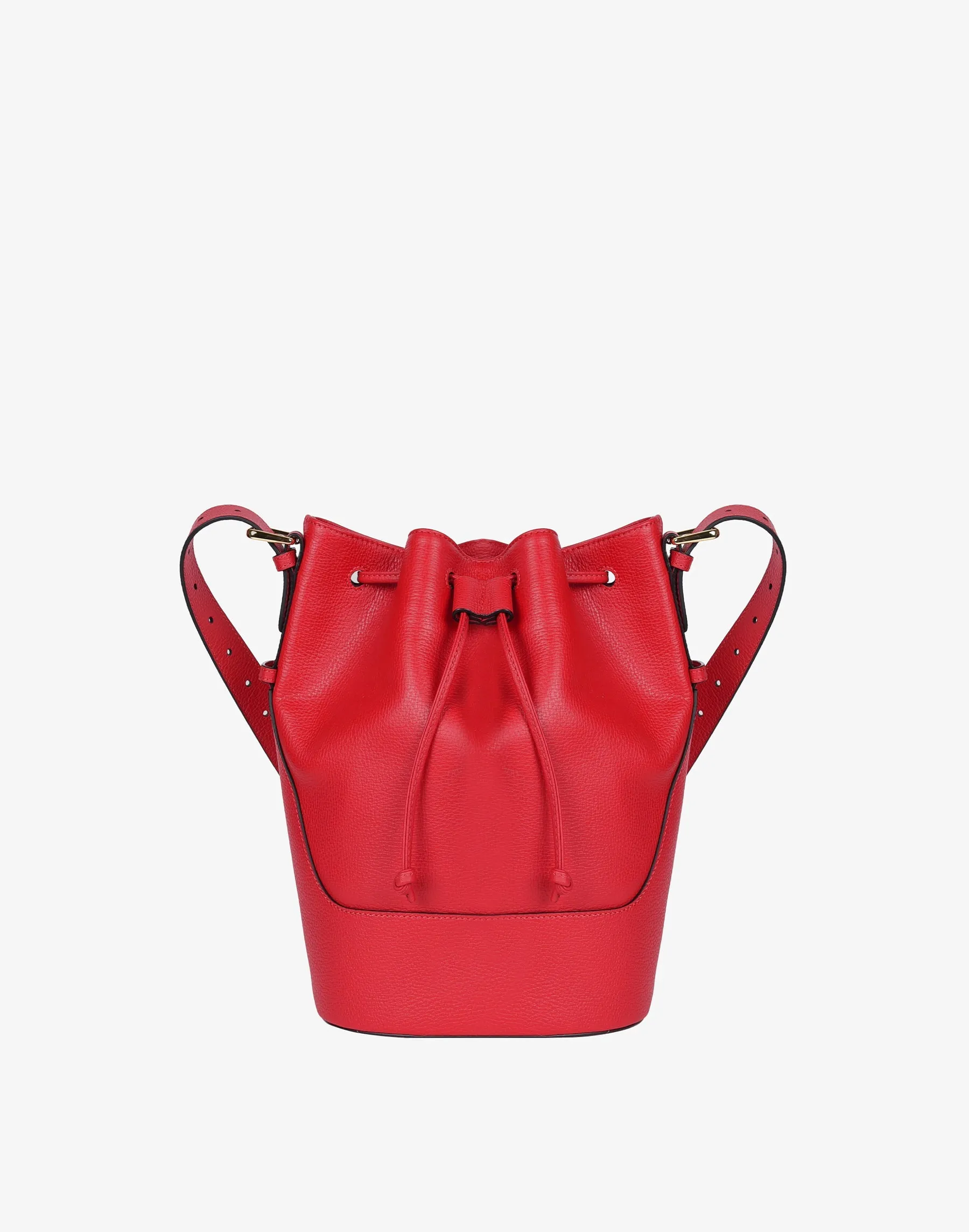 Luxe Cinch Bucket Bag - Red