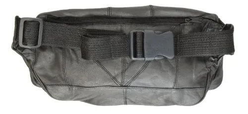 Marshal Extra Large Mens Womens Leather Fanny Pack Waist Pouch Travel Bag