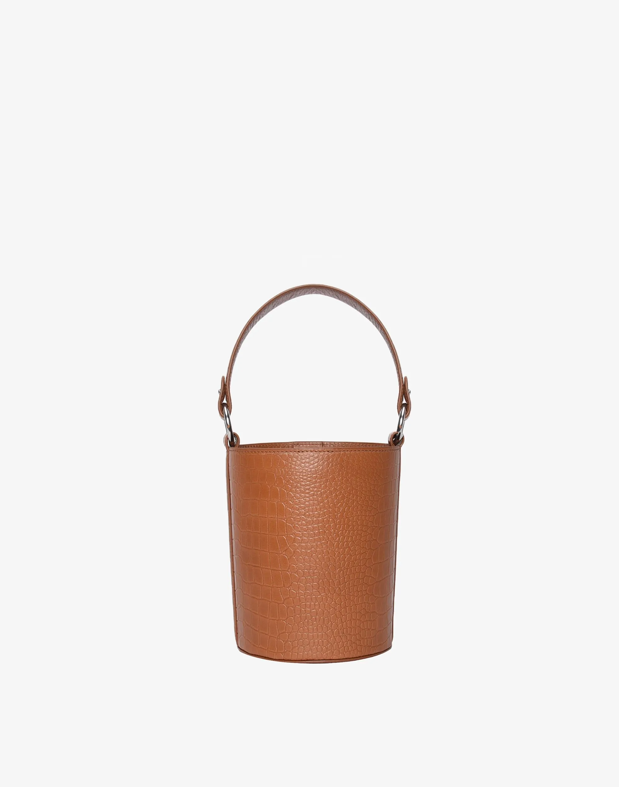 Mini Bucket Bag - Tan Croc