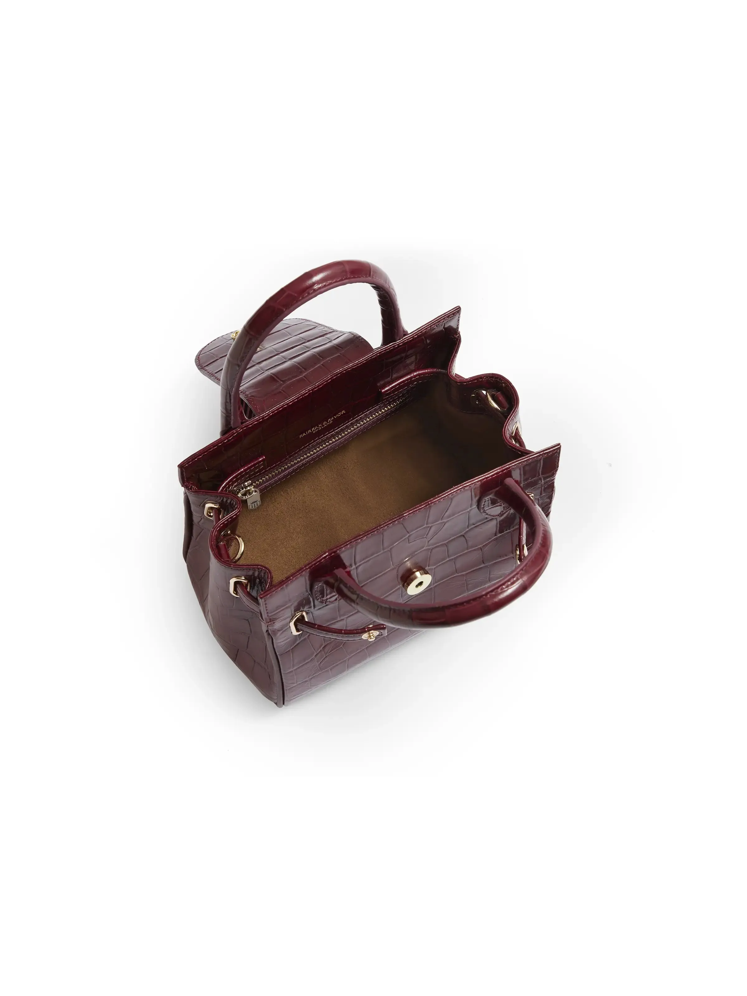 Mini Windsor Handbag - Ruby Croc Print Leather (Limited Edition)