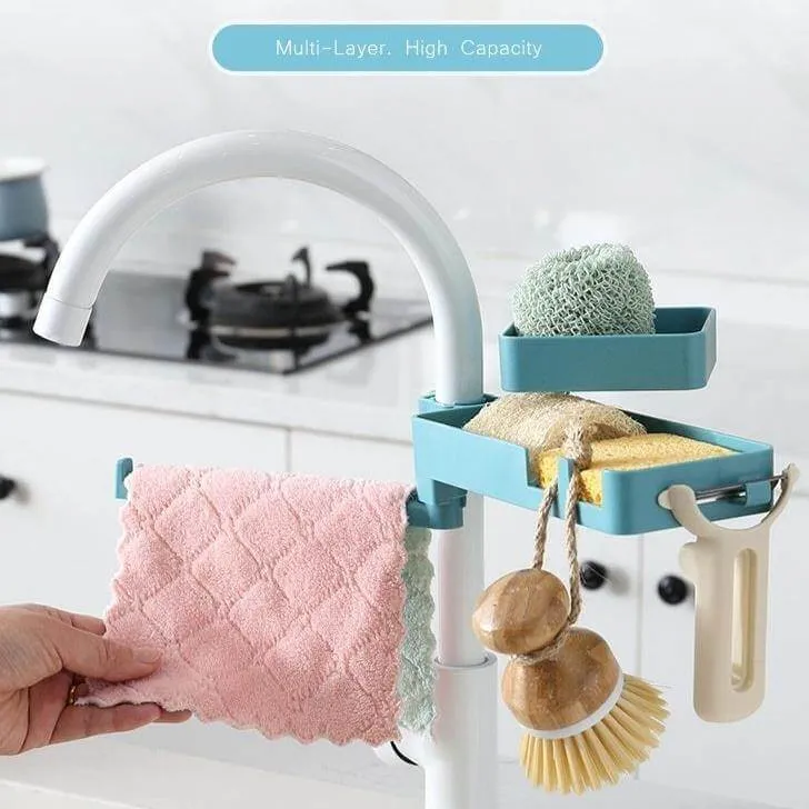 Multilayer Rotatable Kitchen Sink Drain Organizer