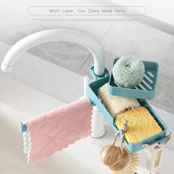 Multilayer Rotatable Kitchen Sink Drain Organizer