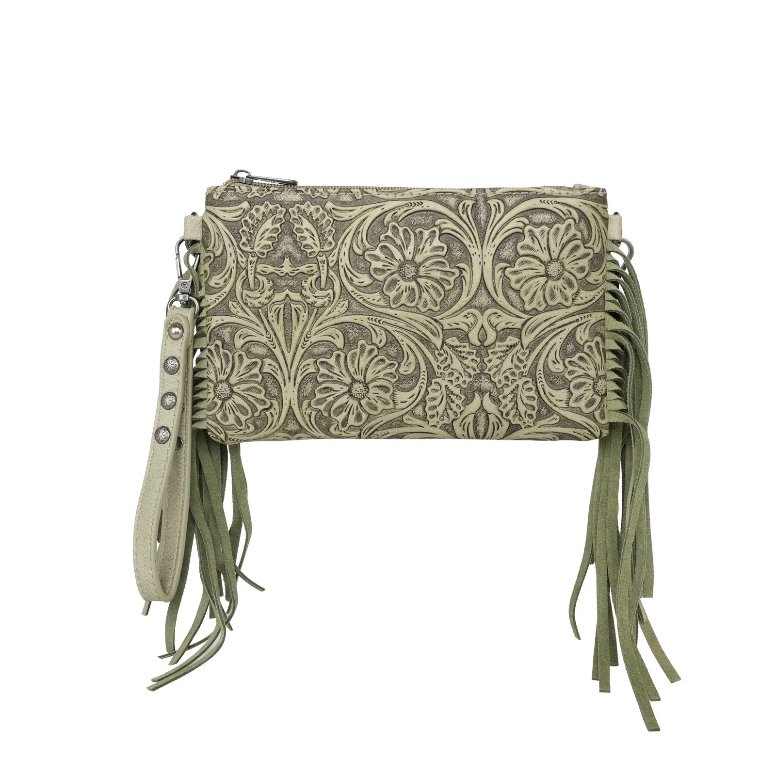 MW1217-181 Montana West Tooled Collection Clutch/Crossbody