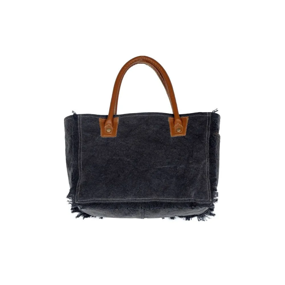 Myra Bag Spotless Leather & Canvas Shoulder Bag