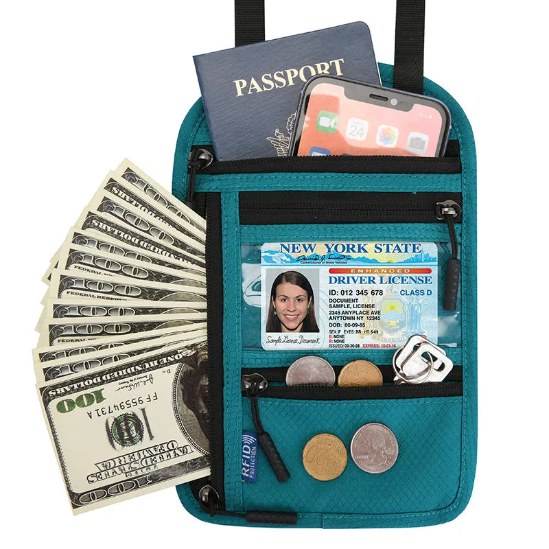 Neck-hanging passport bag