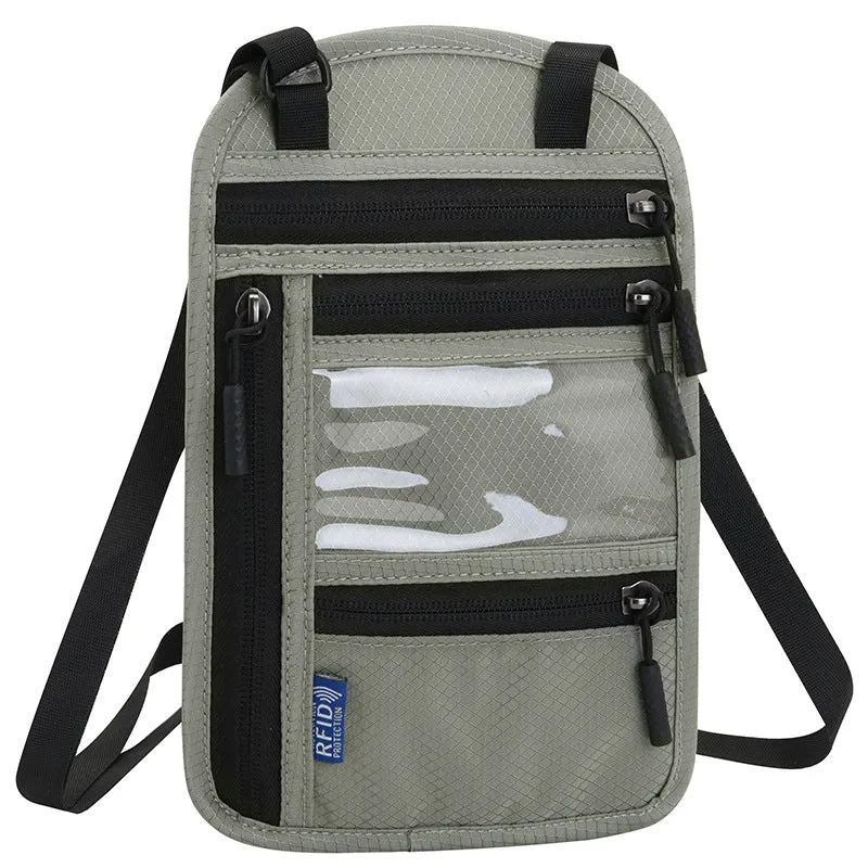 Neck-hanging passport bag