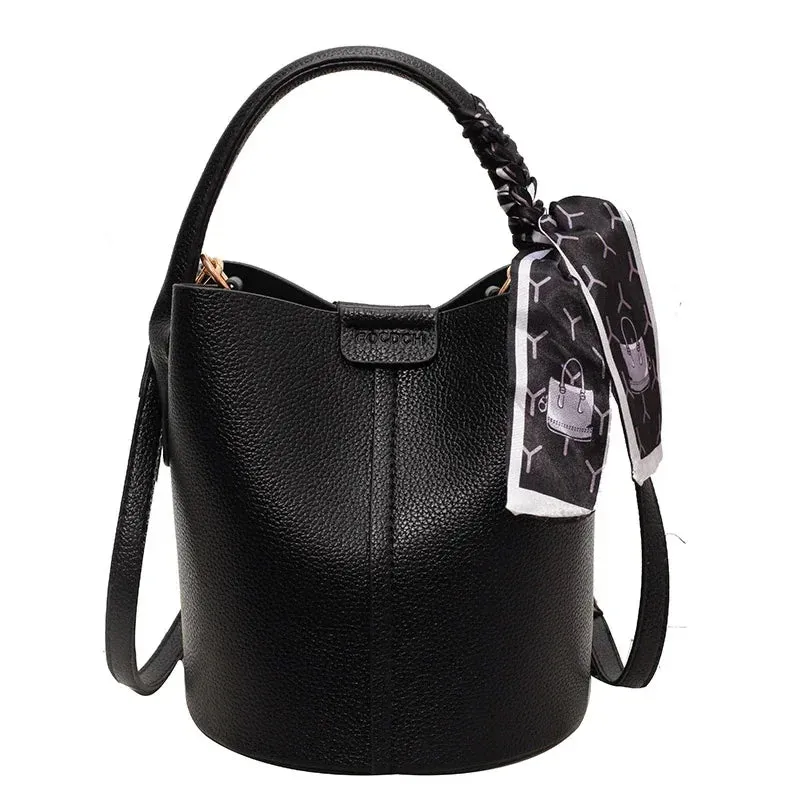 New Women's Bag Hot Selling High end Women's Crossbody Bag PU Material Versatile Bucket Bag Fashion Handbag