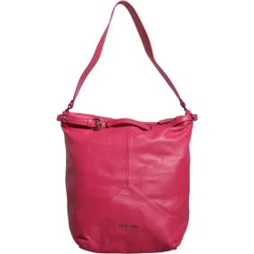 Patrizia Pepe Fuchsia Pink Leather Shoulder Purse Tote Bag