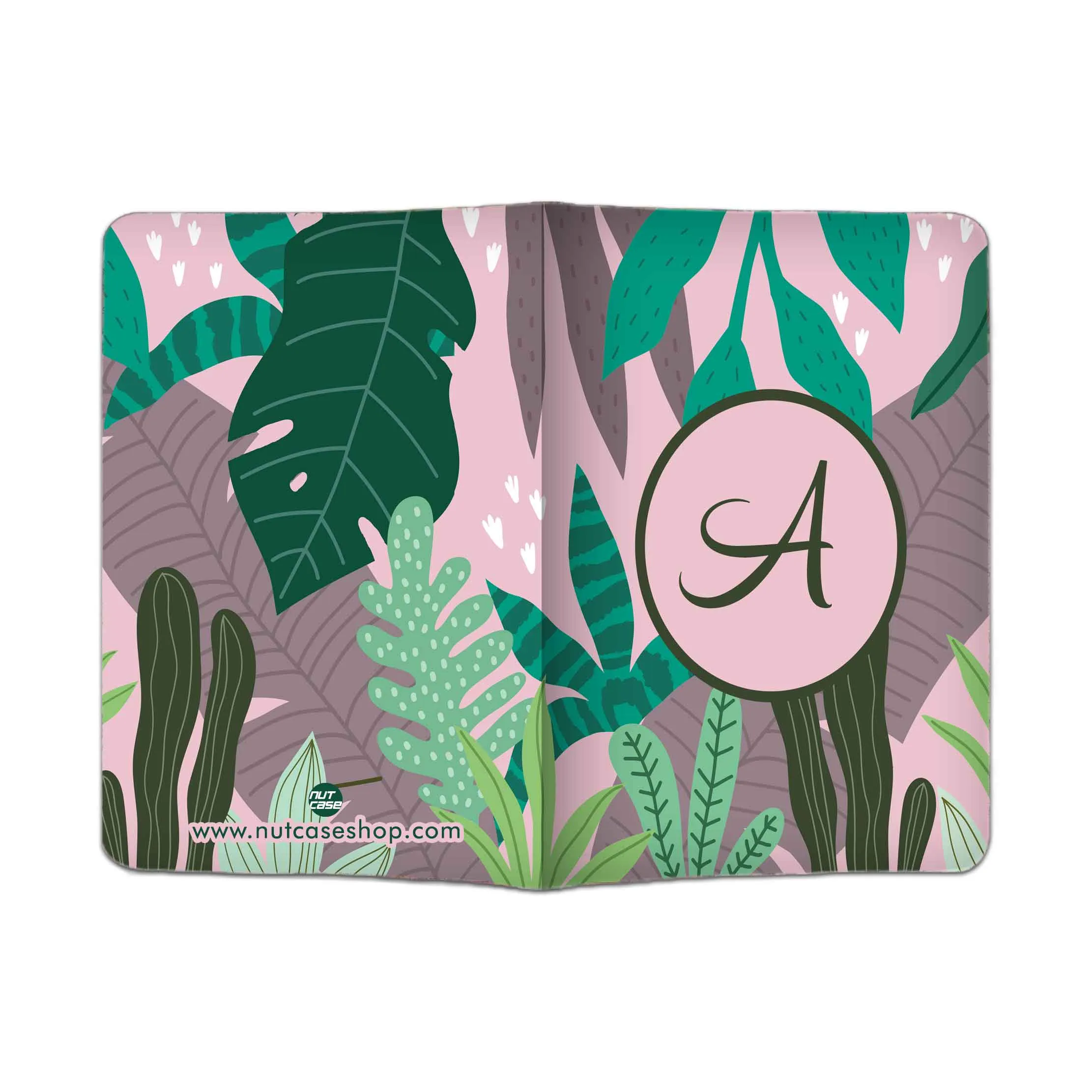 Personalized Passport Cover Baggage Tag Set - Pink Tropical Vibes