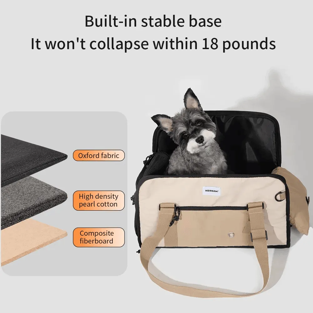 Pet Travel Carrier: Secure Zippers, Lightweight & Durable Solution