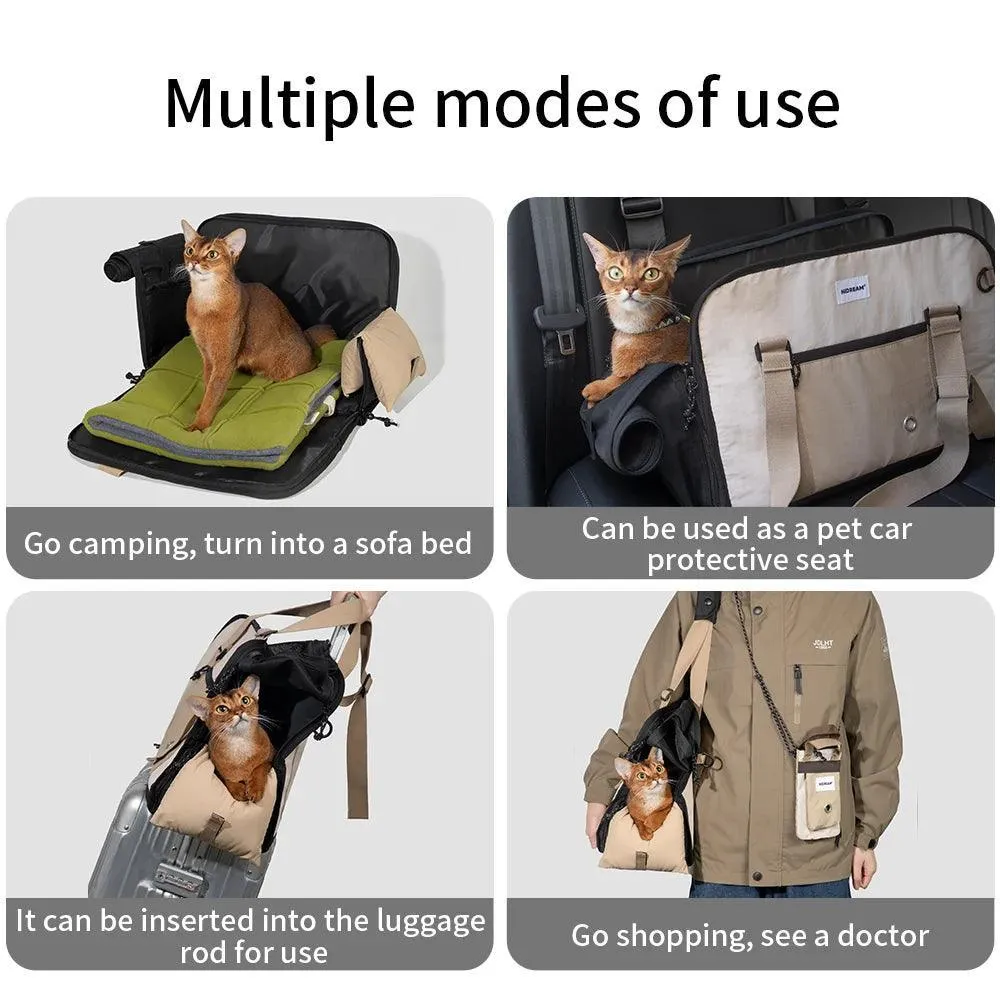 Pet Travel Carrier: Secure Zippers, Lightweight & Durable Solution