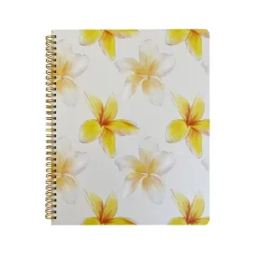 Plumeria Pattern Spiral Notebook