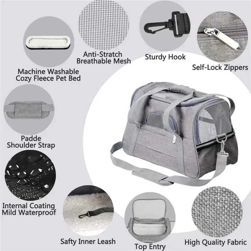 Premium Dog Carrier Backpack with Breathable Mesh and Thick Cushioning