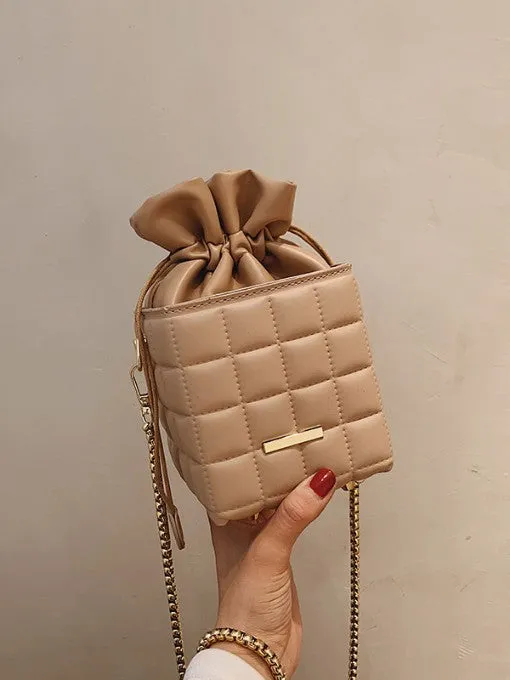 Quilted Bucket Handbag