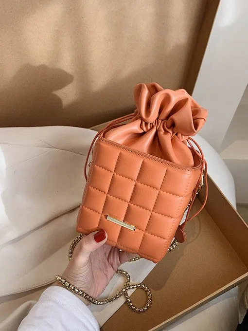 Quilted Bucket Handbag