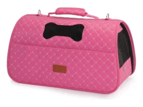 Quilted pet bag 50x27x27cm PINK