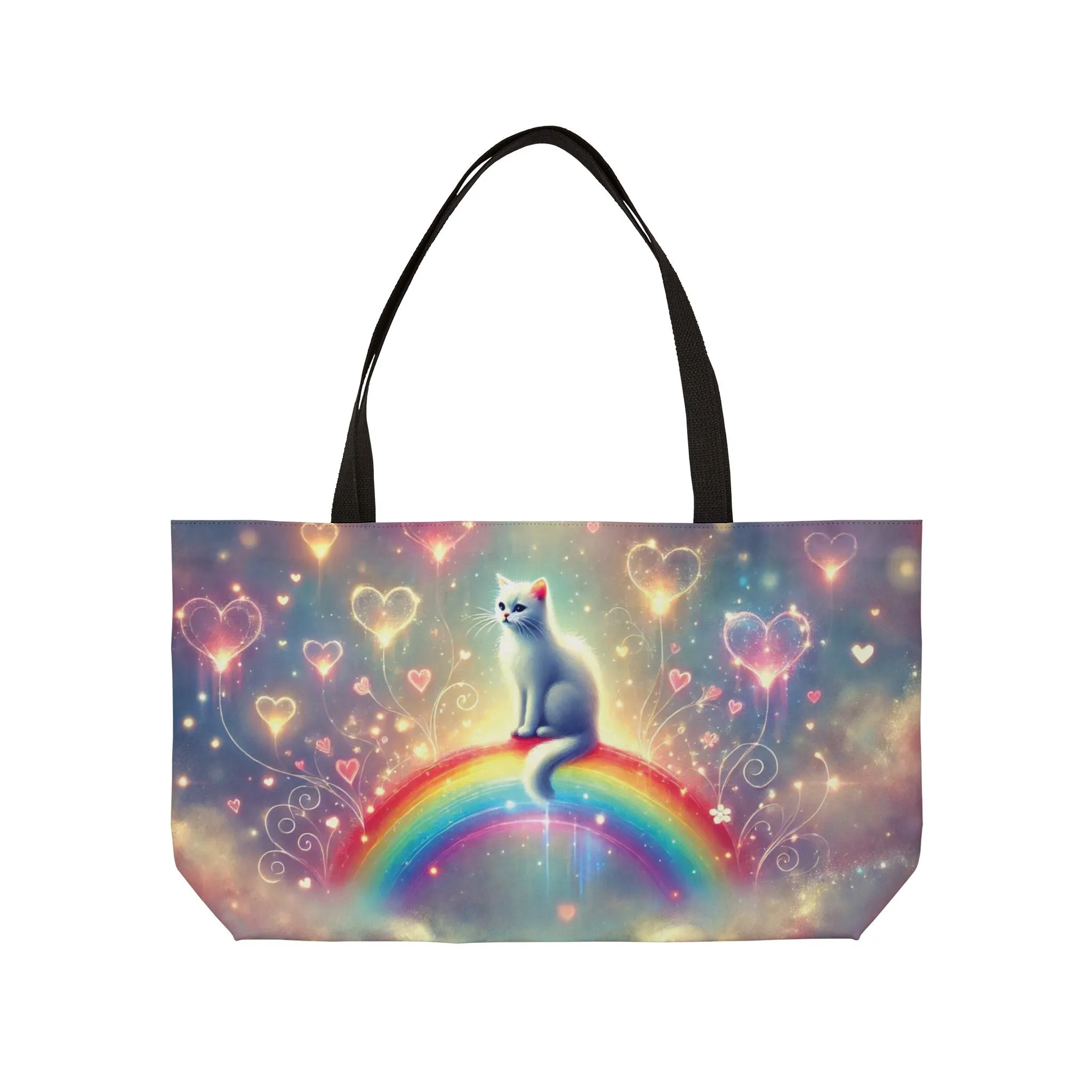 Rainbow Heart - Cat Lover - Weekender Tote Bag