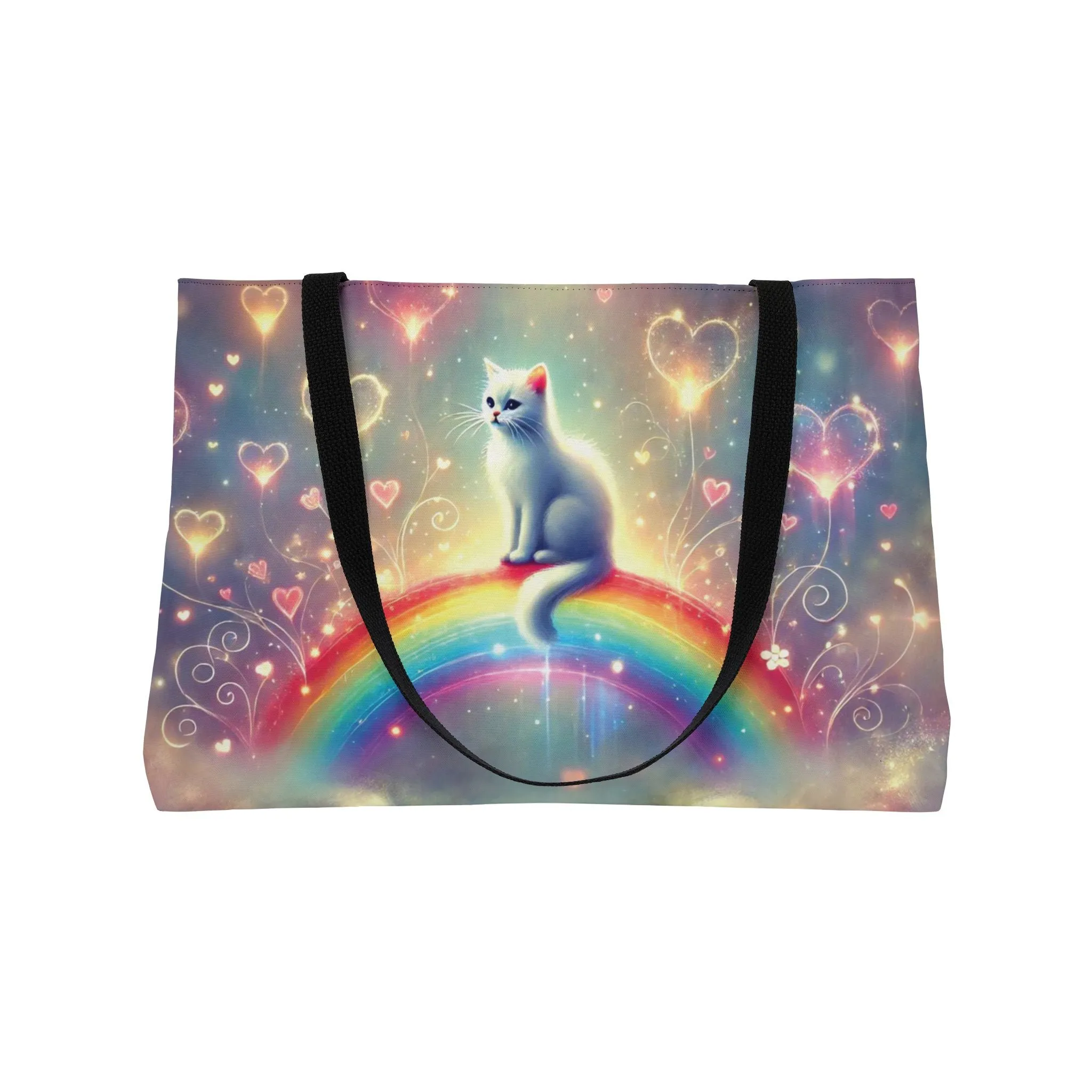 Rainbow Heart - Cat Lover - Weekender Tote Bag