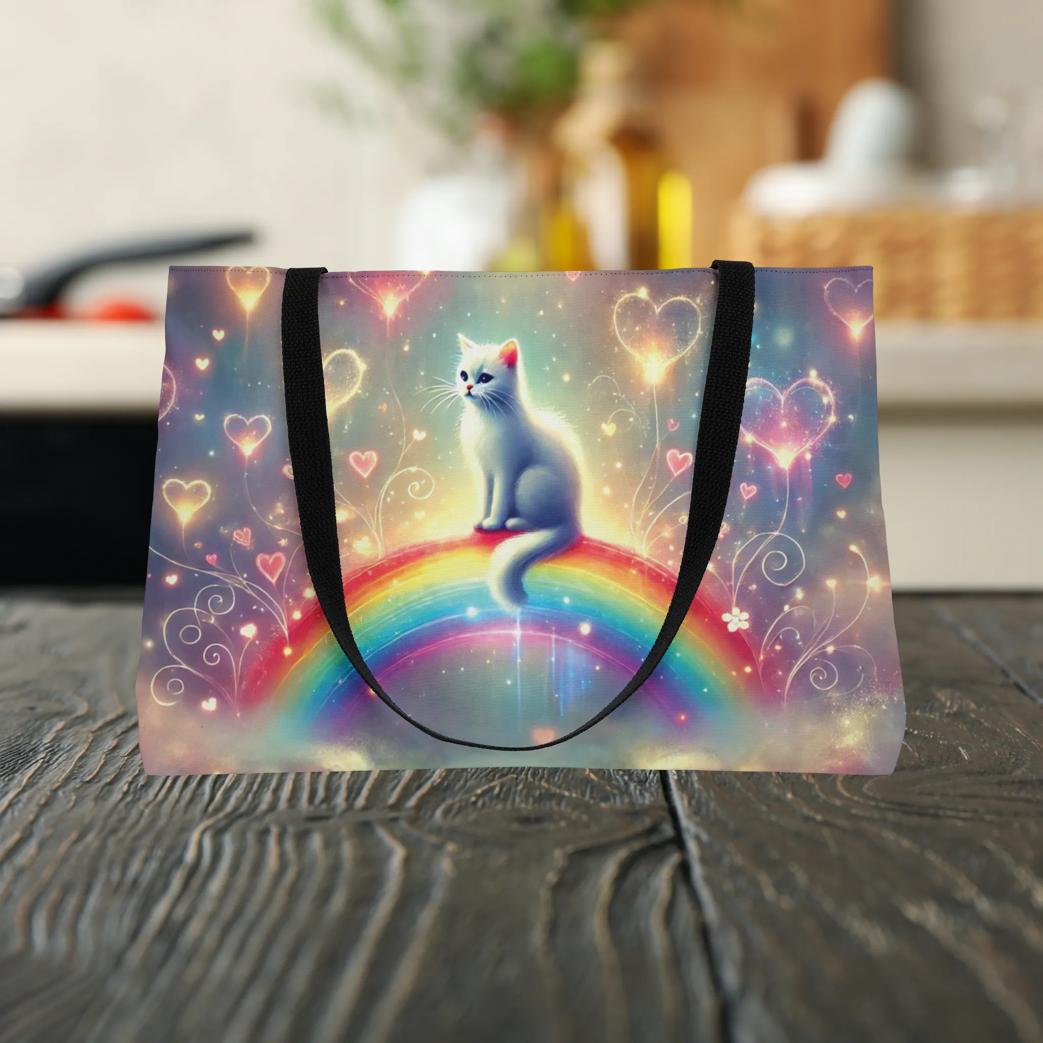 Rainbow Heart - Cat Lover - Weekender Tote Bag