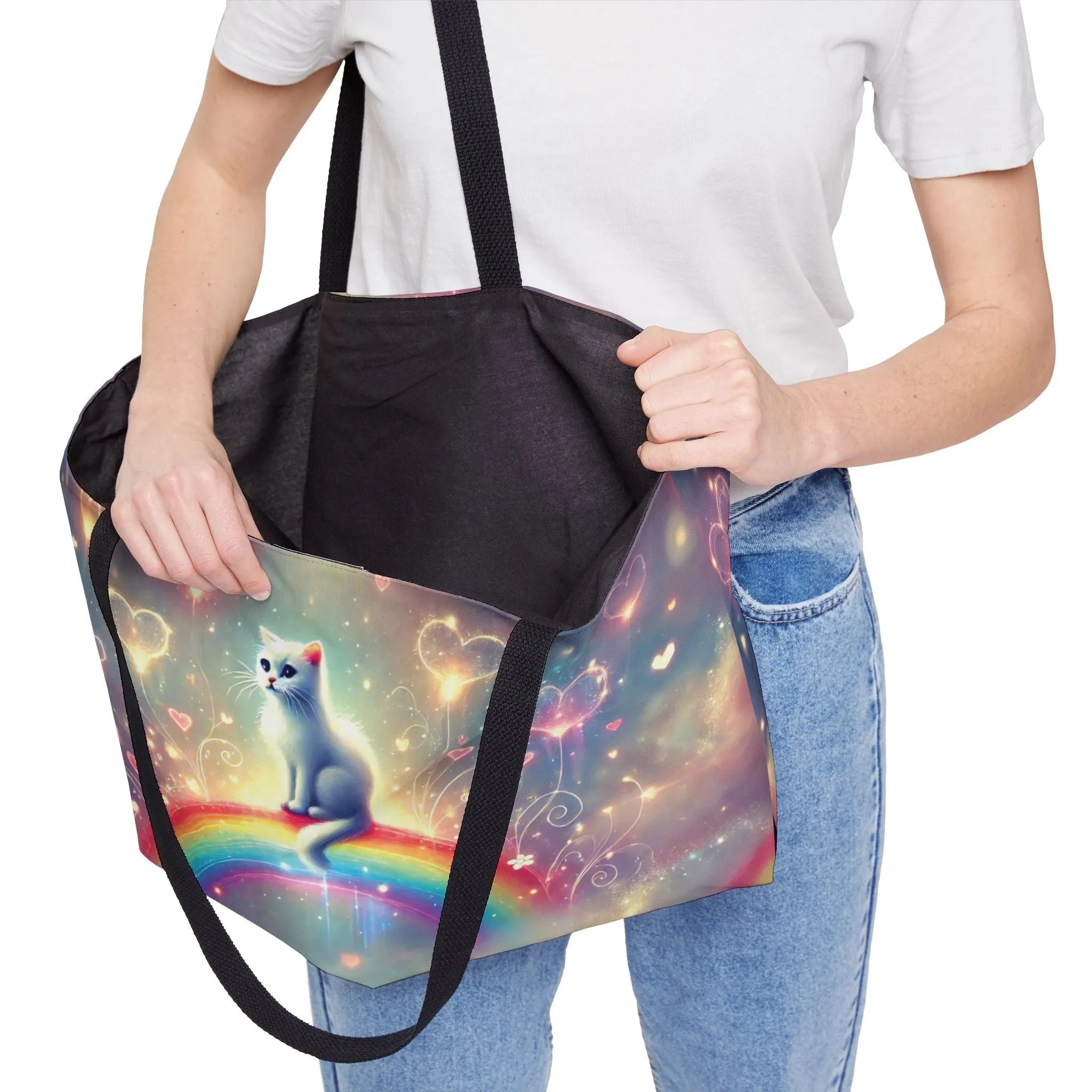 Rainbow Heart - Cat Lover - Weekender Tote Bag