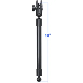 RAM Mount 18in Long Extension Pole with 2 1in Ball Ends & Double Socket Arm