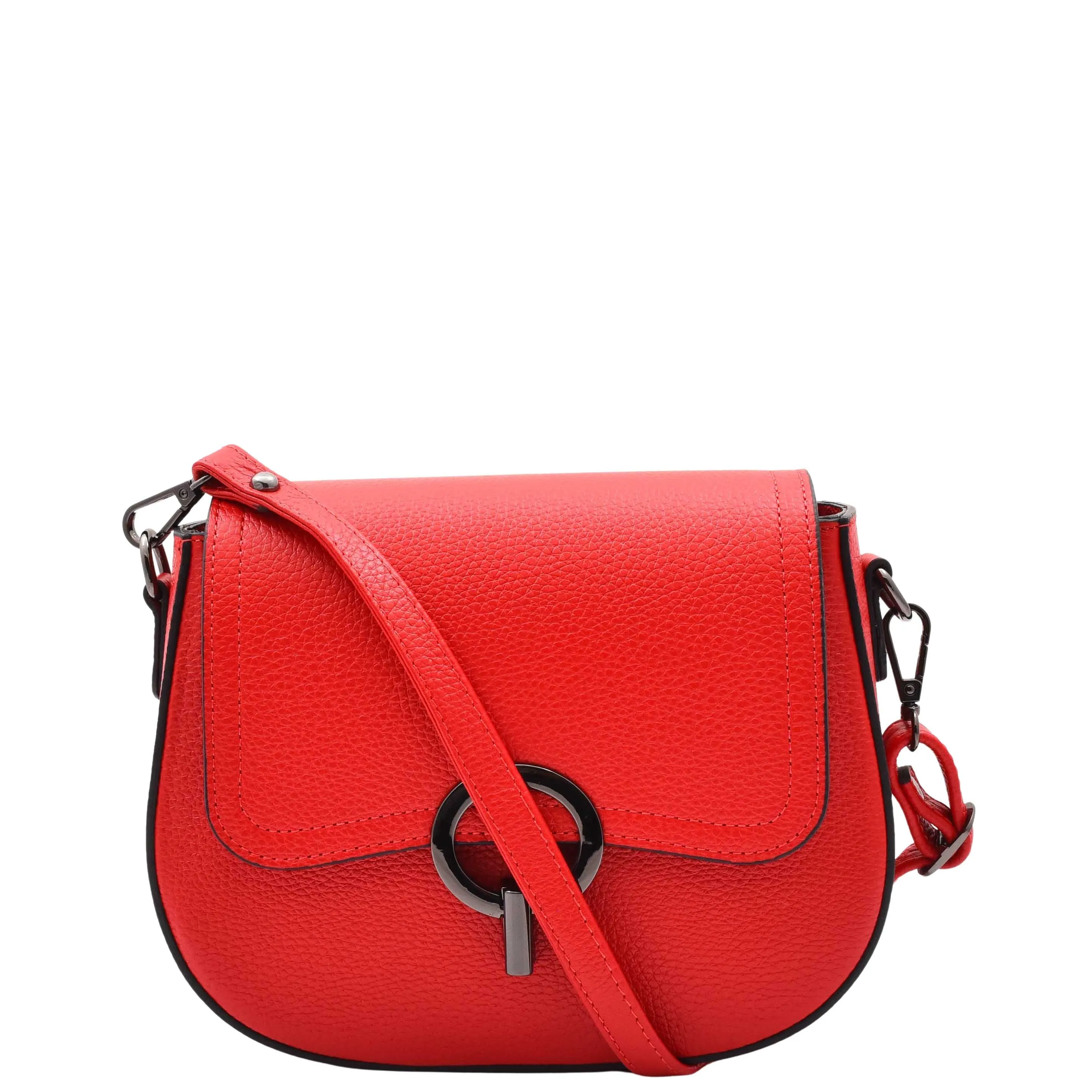 Real Leather Small Size Cross Body Bag for Women Zora Red