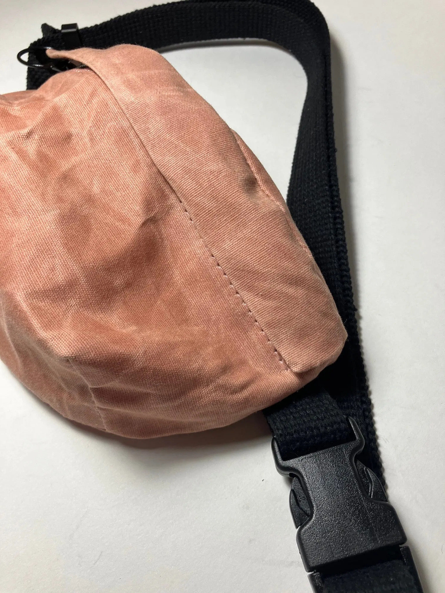 SAMPLE Fanny pack, pink waist bag, WAXED CANVAS FANNY PACK