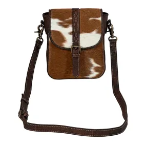 Santa Mesa Leather & Hairon Bag in Light Hair-on Hide