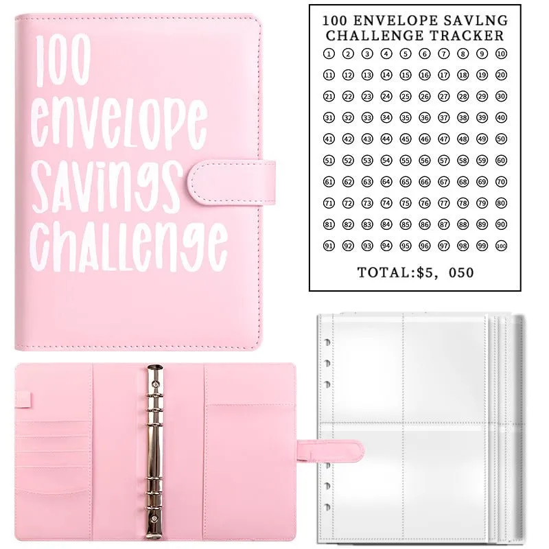 Saving Challenge Book Binder, Fun Easy Cash Budget 100 Envelope Saving Challenge